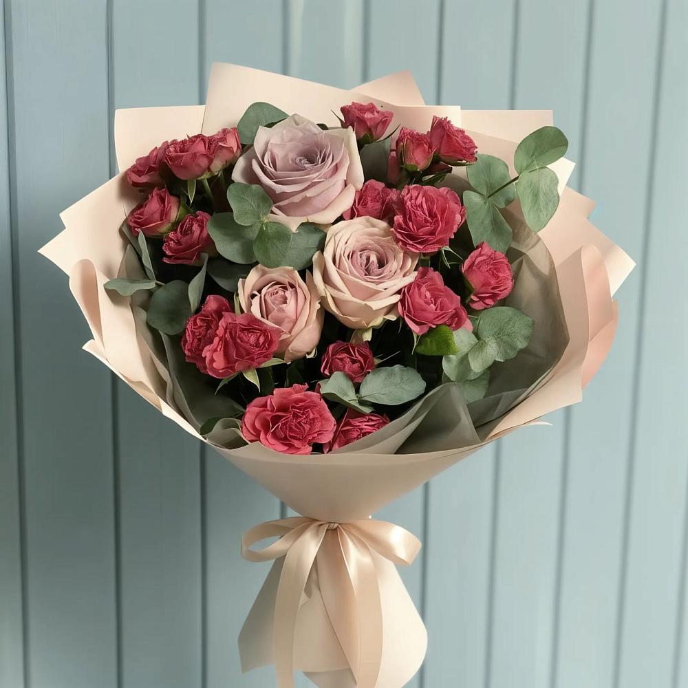 Букет цветов из: Гвоздики и Розы в Нижнеангарск