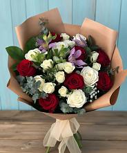 Букет цветов из:  Розы и Альстромерии #REPLACE_PRED# Нижнеангарск