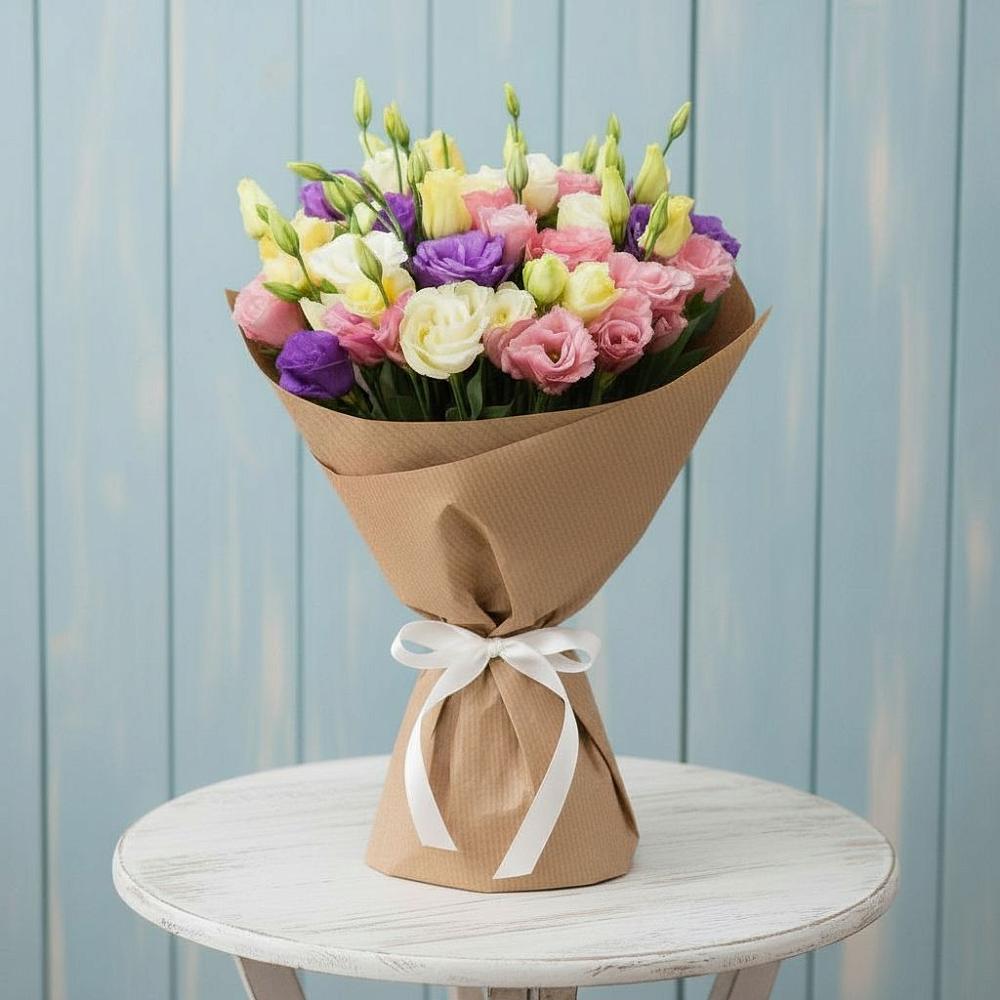 Букет цветов из: Лизиантусы в Нижнеангарск