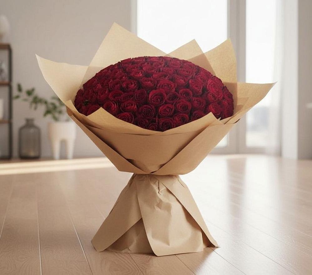 Букет 101 Красная роза в Нижнеангарск