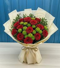 Букет цветов из:  Розы и Хризантемы в Нижнеангарск