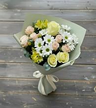 Букет цветов из:  Альстромерии, Розы и Хризантемы в Нижнеангарск